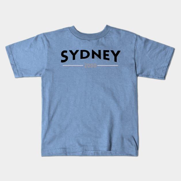 Sydney 2000 Arc Logo (Black Logo) Kids T-Shirt by myfourdigits